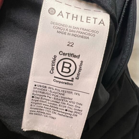 Athleta Brooklyn Heights Pants Plus Size 22 Black Cargo Pockets High Rise Casual - Picture 10 of 14